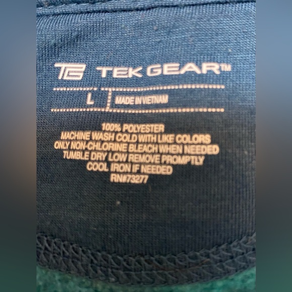 Tek Gear Womens Full Zip Fleece Blue Space Dyed Performance Hoodie large - Picture 6 of 7